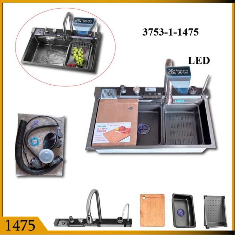 KITCHEN SINK HAND MADE 5 IN 1 MULTIFUNCTION HONEY COMB 75*46 (1475)